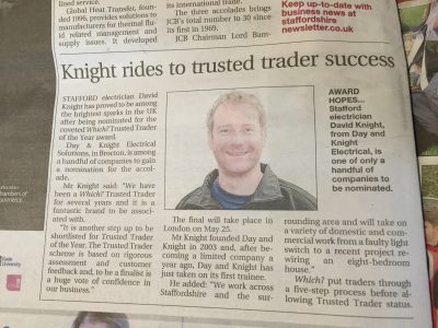 Which? Trusted Trader | Day and Knight Electrical