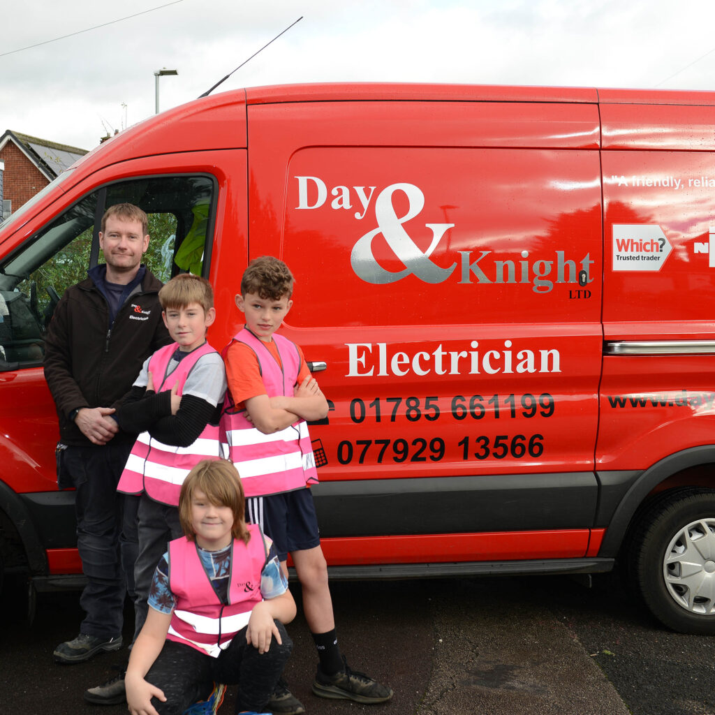 Day and knight Ltd, donates high visability vests to local volunteer group for childresn to use when out and about in the villages making it bloom!
